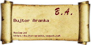 Bujtor Aranka névjegykártya