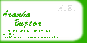 aranka bujtor business card